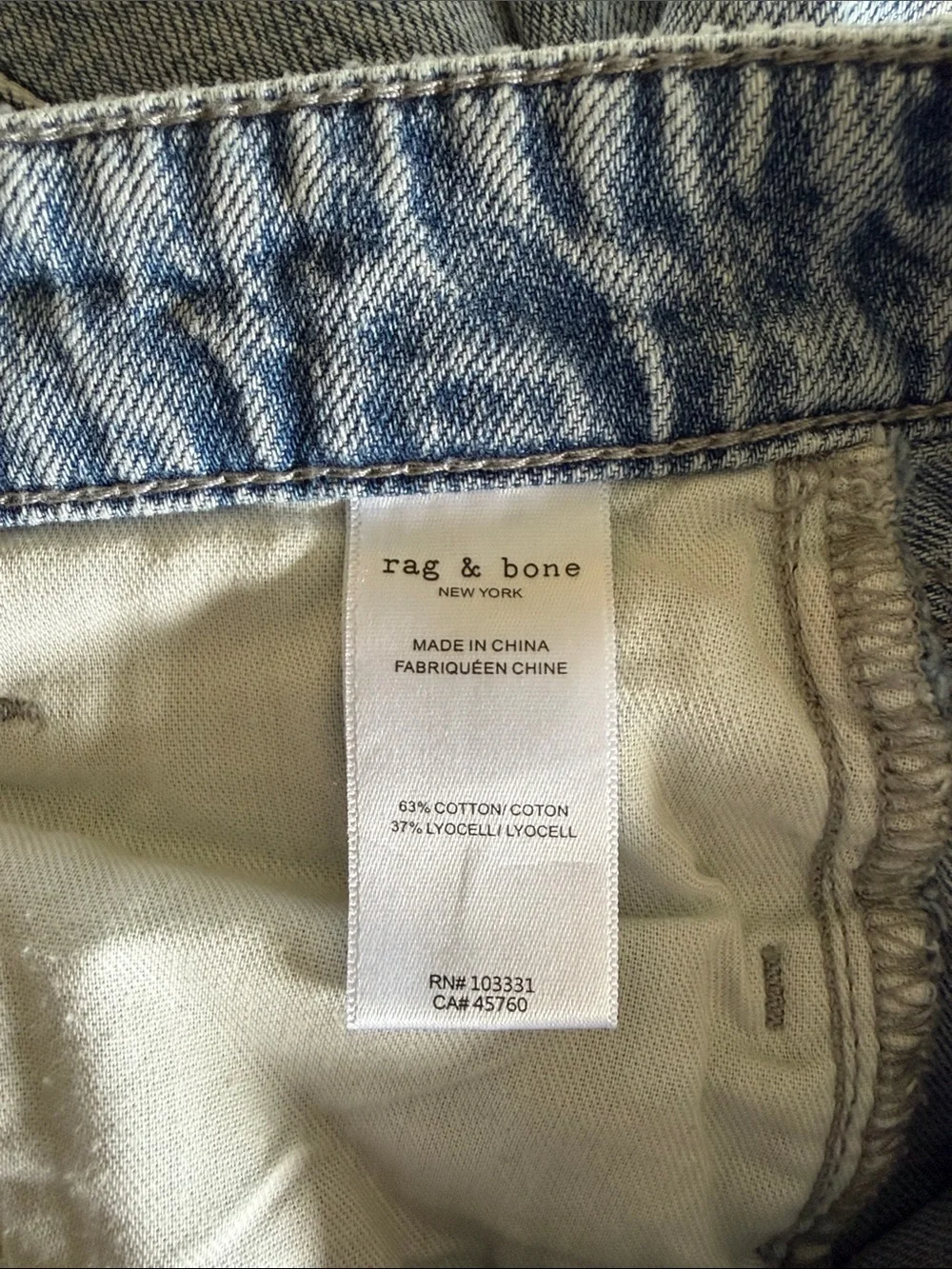 Rag & Bone Cloud Lori Jean Wide Leg Size 28 Light Blue Ultra Soft‎
